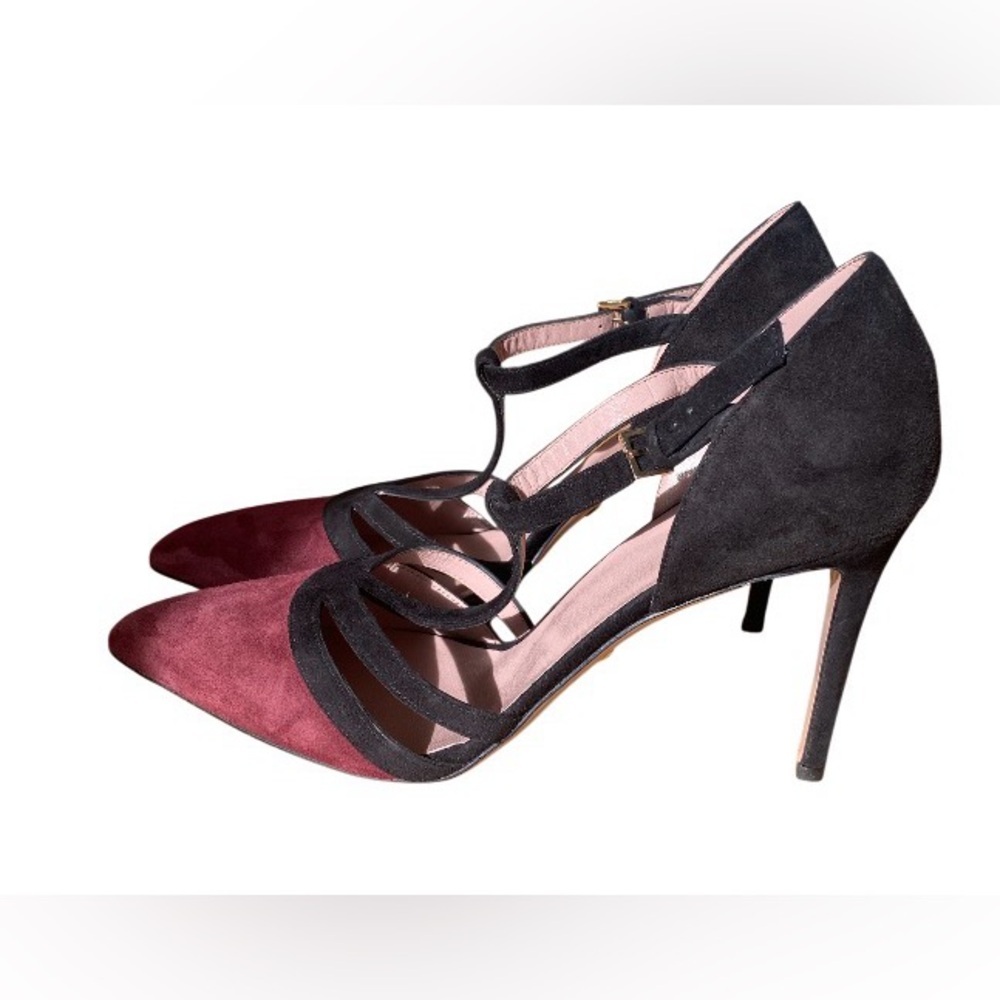 Gucci Suede D'orsay Strappy Stiletto Heels featuring a pointed toe size 40 /10 - Picture 9 of 13